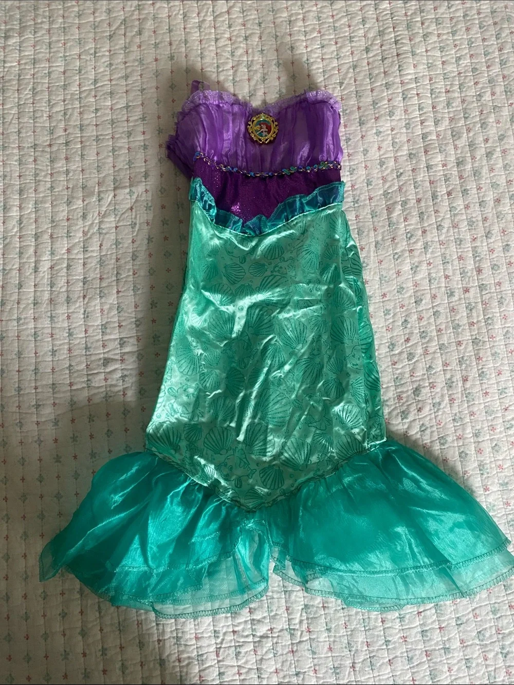 Girls Purple and Teal Mermaid Costume Dress